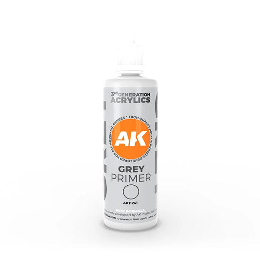 AK Interactive - 3rd Generation Acrylic Surface Primer 100ml - Grey - Product Image
