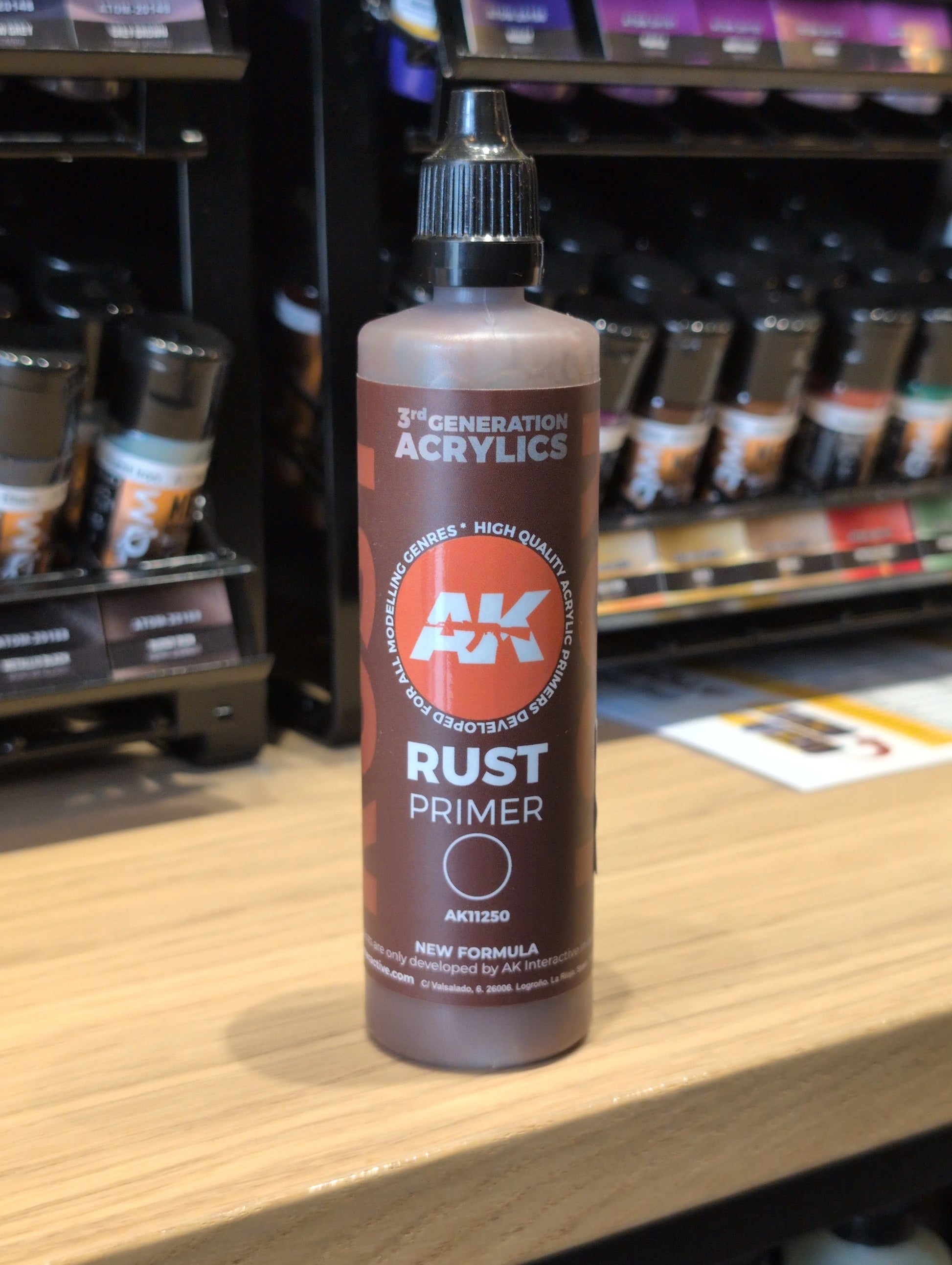AK Interactive - 3rd Generation Acrylic Surface Primer 100ml - Rust - Product Image