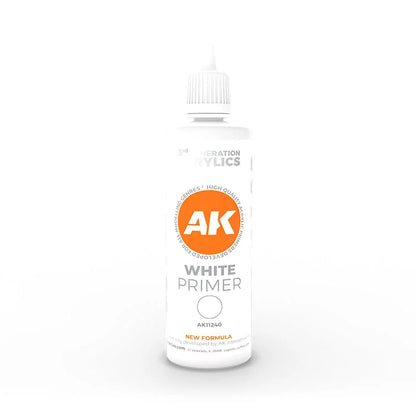 AK Interactive - 3rd Generation Acrylic Surface Primer 100ml - White - Product Image