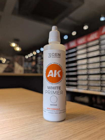AK Interactive - 3rd Generation Acrylic Surface Primer 100ml - White - Product Image