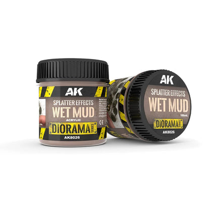 AK Interactive - Acrylic Splatter Effects Wet Mud 100ml - Product Image