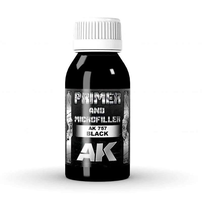 AK Interactive - Xtreme Metal Primer & Microfiller Black 100ml - Product Image