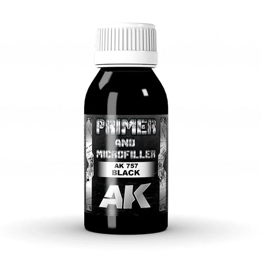 AK Interactive - Xtreme Metal Primer & Microfiller Black 100ml - Product Image