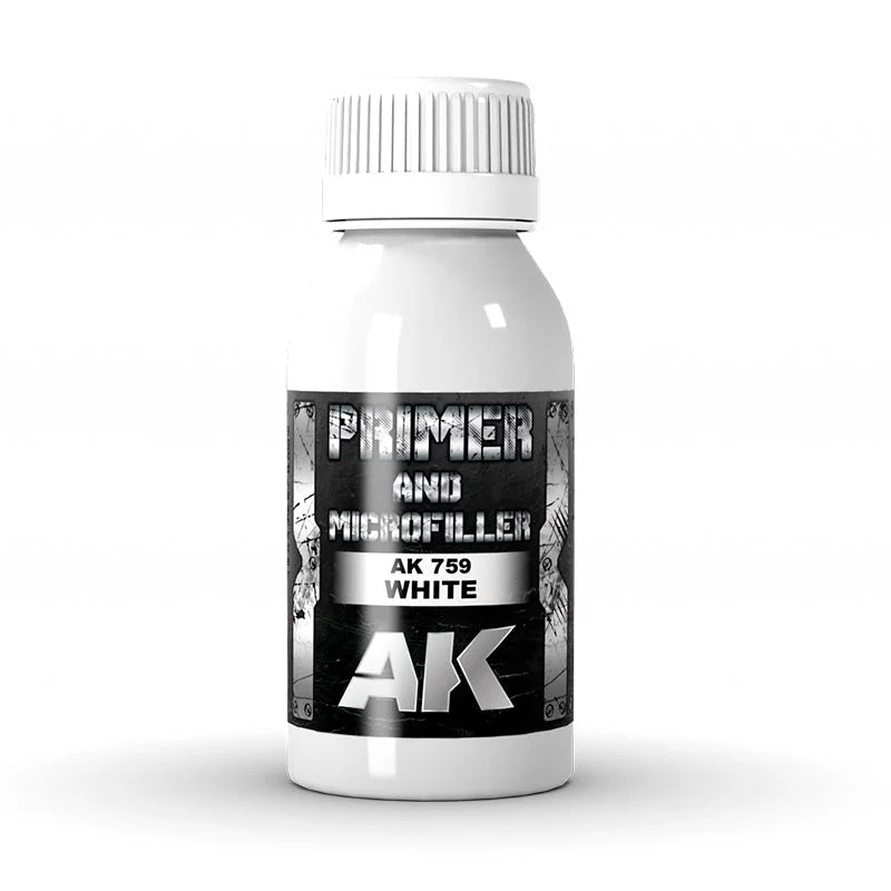 AK Interactive - Xtreme Metal Primer & Microfiller White 100ml - Product Image