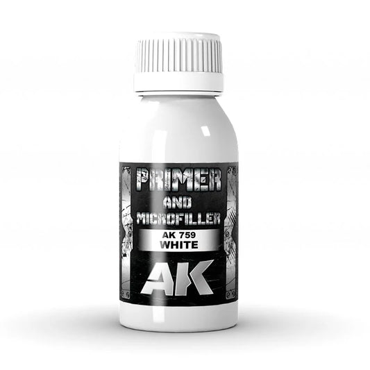 AK Interactive - Xtreme Metal Primer & Microfiller White 100ml - Product Image