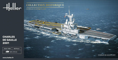 Heller 1/400 Charles de Gaulle Aircraft Carrier Model Kit 81072