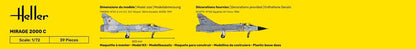 Heller 1/72 Mirage 2000C Jet Fighter Model Kit 80303