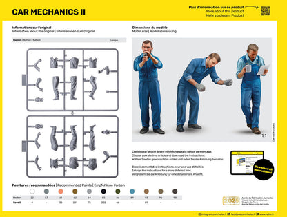 Heller 1/24 Car Mechanics II Figure Set Model Kit 82756