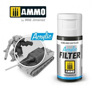 Ammo by MIG Acrylic Filter - A.MIG-0802 Night Black - Product Image