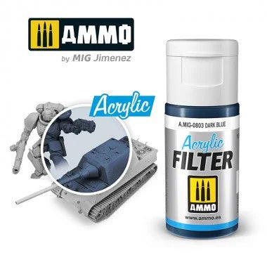 Ammo by MIG Acrylic Filter - A.MIG-0803 Dark Blue - Product Image