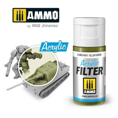 Ammo by MIG Acrylic Filter - A.MIG-0811 Yellow Green - Product Image