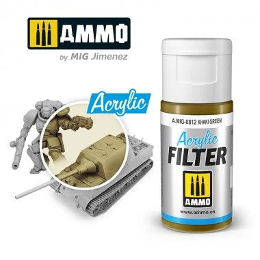 Ammo by MIG Acrylic Filter - A.MIG-0812 Khaki Green - Product Image