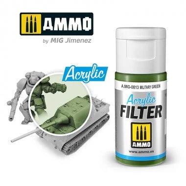 Ammo by MIG Acrylic Filter - A.MIG-0813 Military Green - Product Image