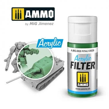Ammo by MIG Acrylic Filter - A.MIG-0826 Phthalo Green - Product Image