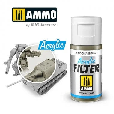Ammo by MIG Acrylic Filter - A.MIG-0827 Light Gray - Product Image