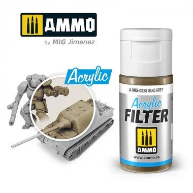 Ammo by MIG Acrylic Filter - A.MIG-0828 Sand Grey - Product Image