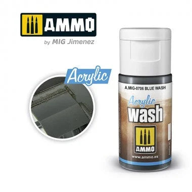 Ammo by MIG Acrylic Wash 0706 Blue Wash - Product Image