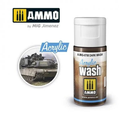 Ammo by MIG Acrylic Wash 0708 Dark Wash - Product Image