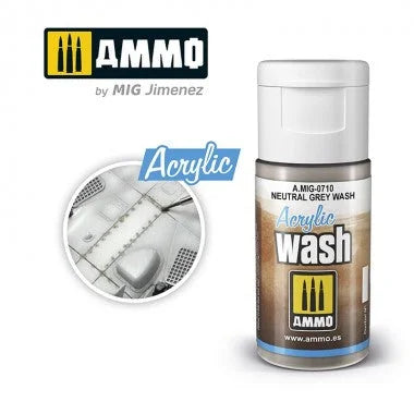 Ammo by MIG Acrylic Wash 0710 Neutral Grey Wash - Product Image