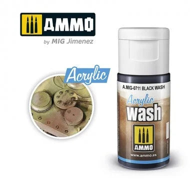 Ammo by MIG Acrylic Wash 0711 Black Wash - Product Image