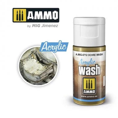 Ammo by MIG Acrylic Wash 0712 Ochre Wash - Product Image