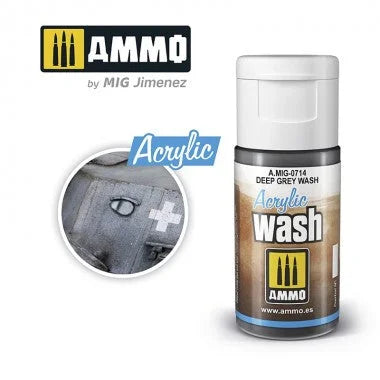 Ammo by MIG Acrylic Wash 0714 Deep Grey Wash - Product Image