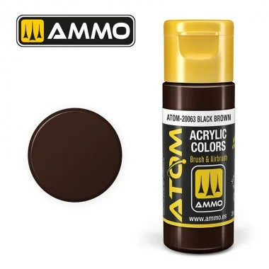 Ammo by MIG ATOM Paint - ATOM-20063 Black Brown - Product Image