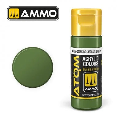 Ammo by MIG ATOM Paint - ATOM-20074 Zinc Chromate Green - Product Image