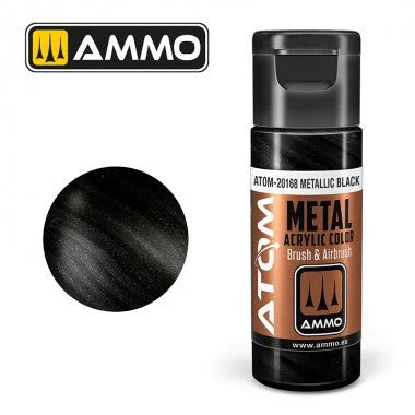 Ammo by MIG ATOM Paint - ATOM-20168 Metallic Black - Product Image