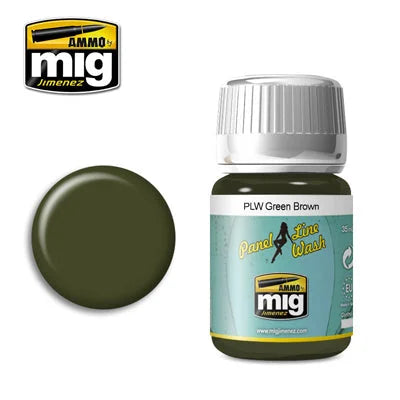 Ammo by MIG - Panel Line Wash 1612 Green Brown - Product Image