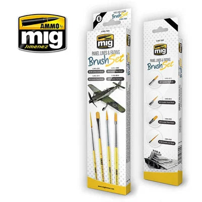 Ammo by MIG - Panel Lines & Fading Brush Set - Product Image