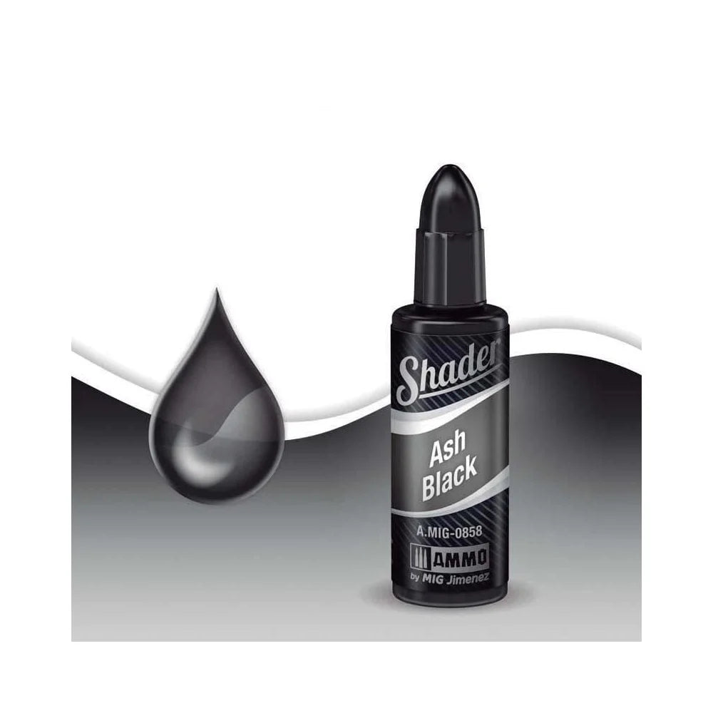 Ammo by MIG Shader - A.MIG-0858 Ash Black Shader 10ml - Product Image