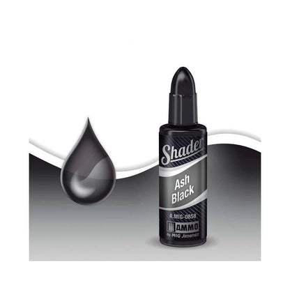 Ammo by MIG Shader - A.MIG-0858 Ash Black Shader 10ml - Product Image