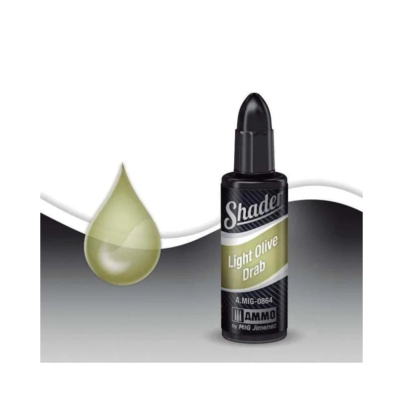 Ammo by MIG Shader - A.MIG-0864 Light Olive Drab Shader 10ml - Product Image