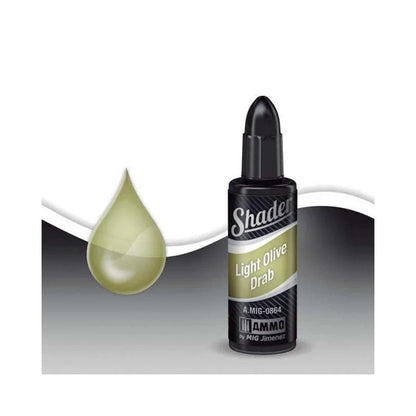 Ammo by MIG Shader - A.MIG-0864 Light Olive Drab Shader 10ml - Product Image