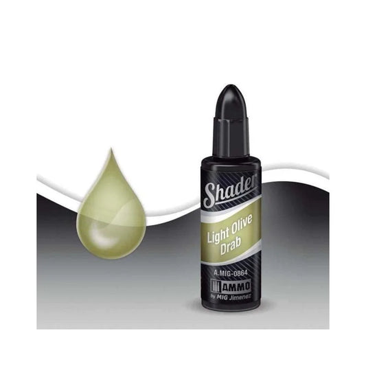 Ammo by MIG Shader - A.MIG-0864 Light Olive Drab Shader 10ml - Product Image