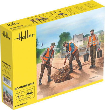 Heller 1/24 Road Workers Figure Model Kit 82754