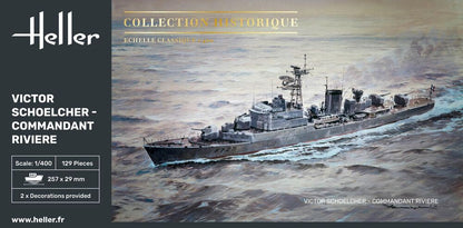 Heller 1/400 Victor Schoelcher - Commandant Riviere Model Kit 81015