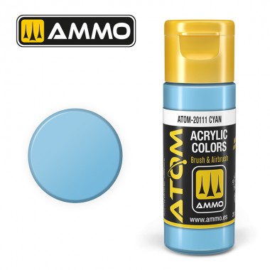 Ammo by MIG ATOM Paint - ATOM-20111 Cyan