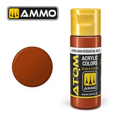 Ammo by MIG ATOM Paint - ATOM-20046 Rotbraun RAL 8012
