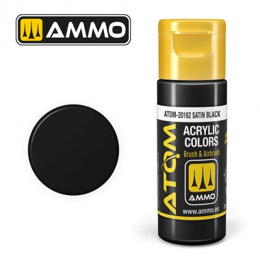 Ammo by MIG ATOM Paint - ATOM-20162 Satin Black