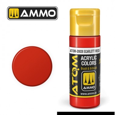 Ammo by MIG ATOM Paint - ATOM-20028 Scarlet Red