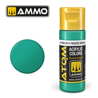 Ammo by MIG ATOM Paint - ATOM-20114 Turquoise Green