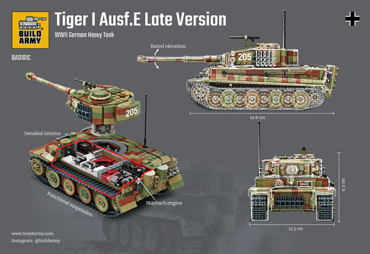 Build Army - Tiger I Ausf.E Late Version - B0181C