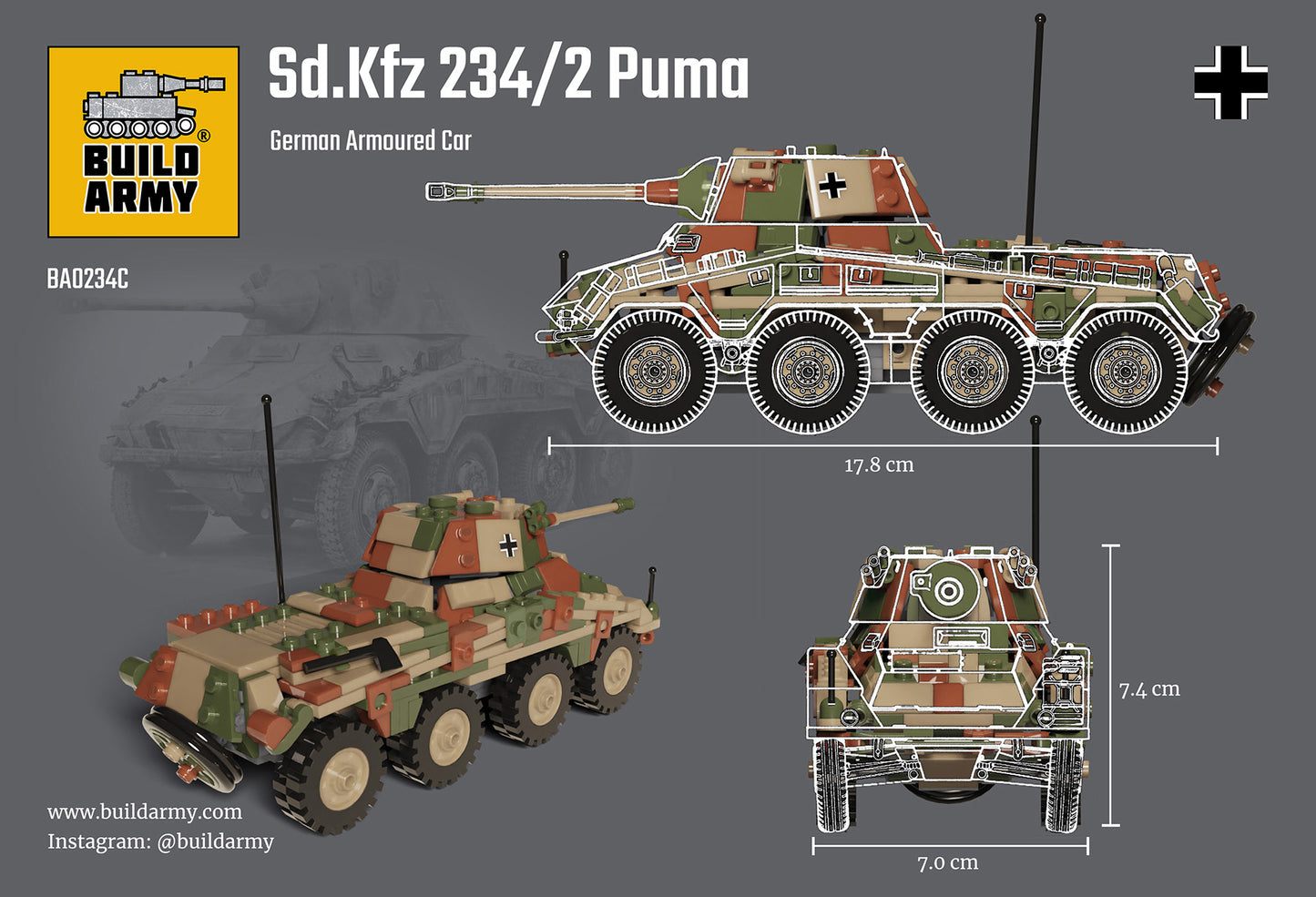 Build Army - Sd. Kfz. 234/2 Puma - B0234C