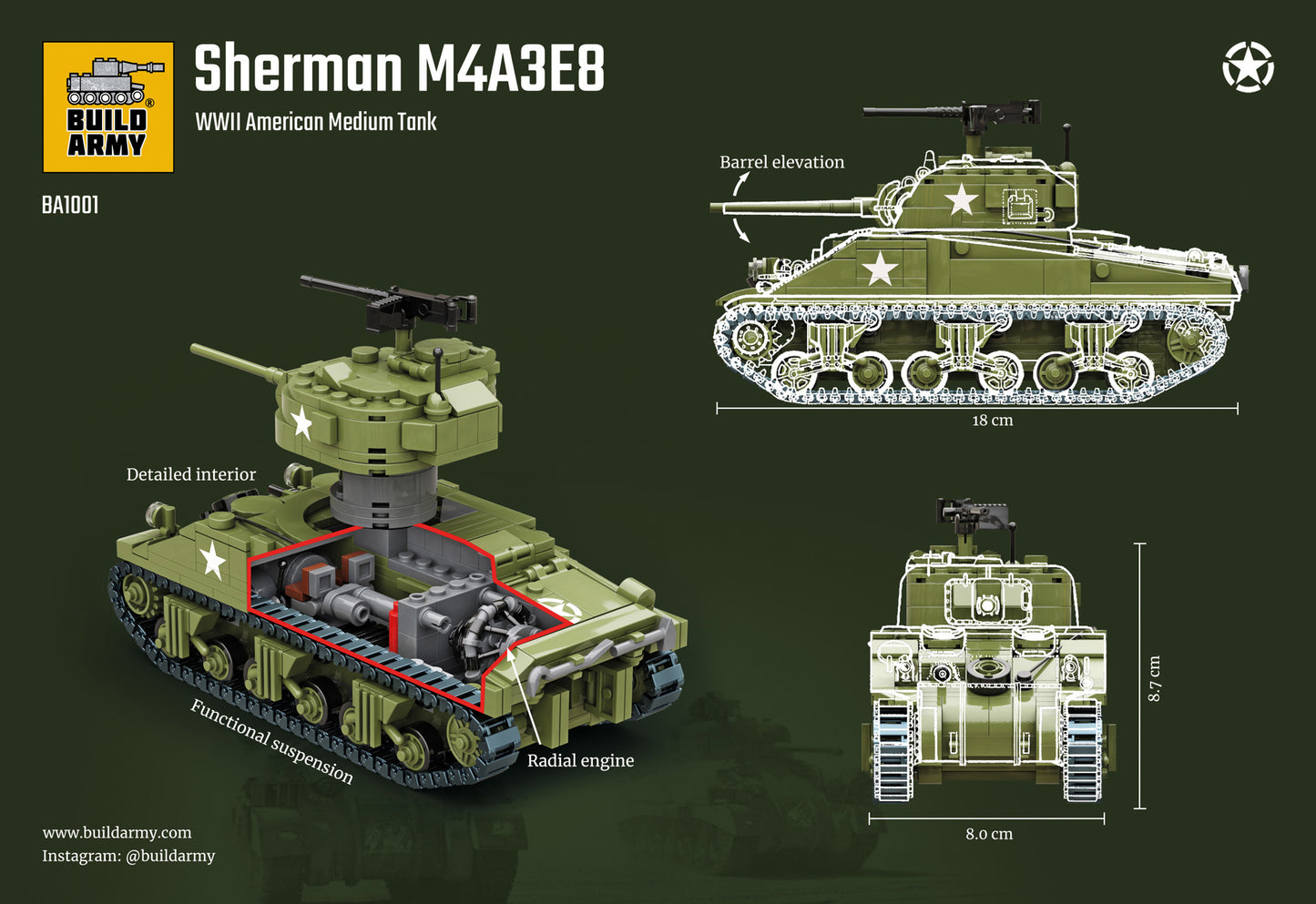 Build Army - M4 Sherman - B1001