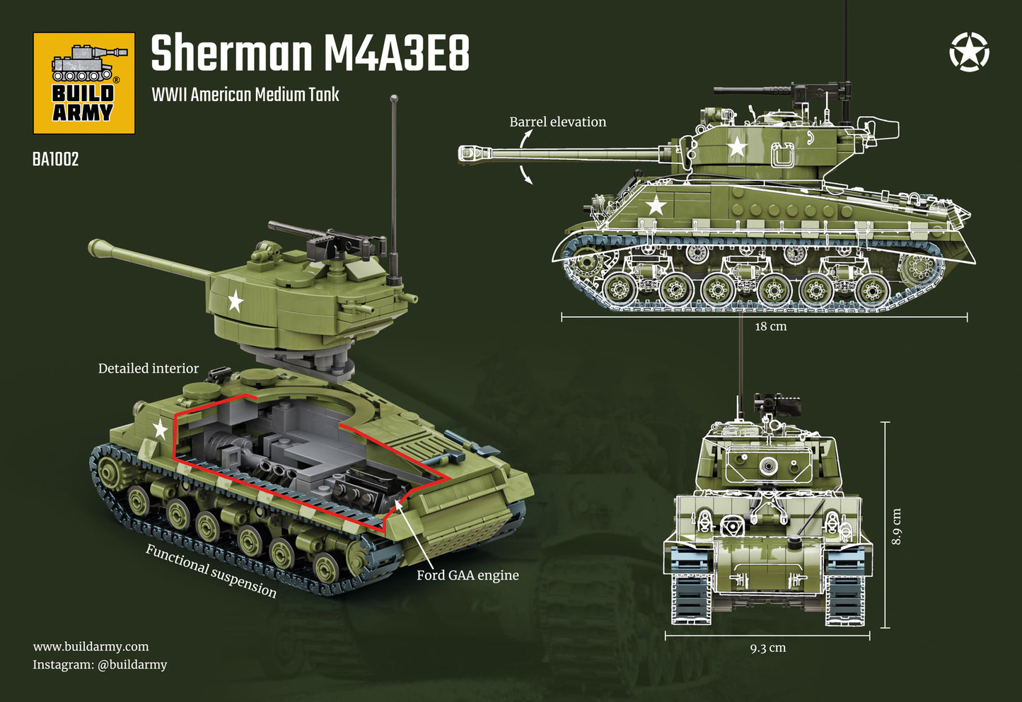 Build Army - M4A3E8 Easy8 - B1002