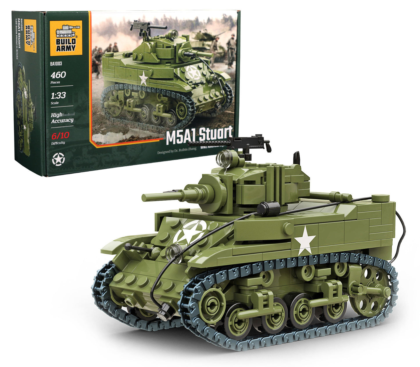 Build Army - M5A1 Stuart Light Tank - B1003