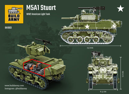 Build Army - M5A1 Stuart Light Tank - B1003