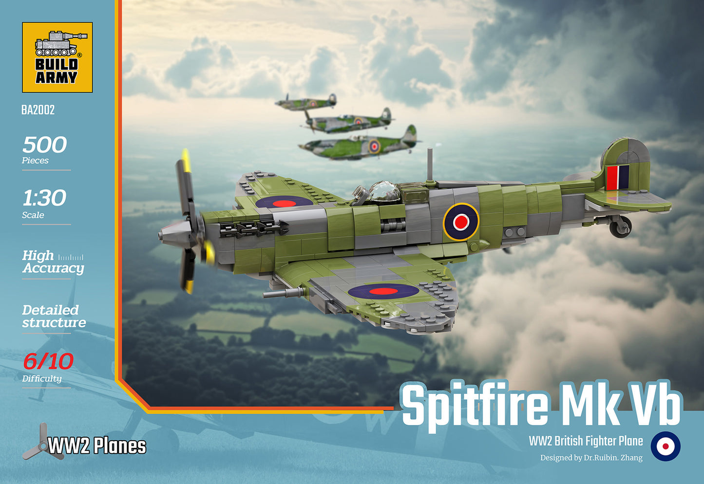 Build Army - Supermarine Spitfire Mk Vb Fighter Plane - B2002